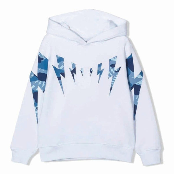 Boy Lightning Camouflage Cotton Hoodie