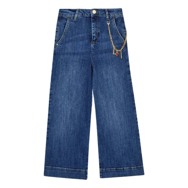 Girls Denim Blue Flared Jeans