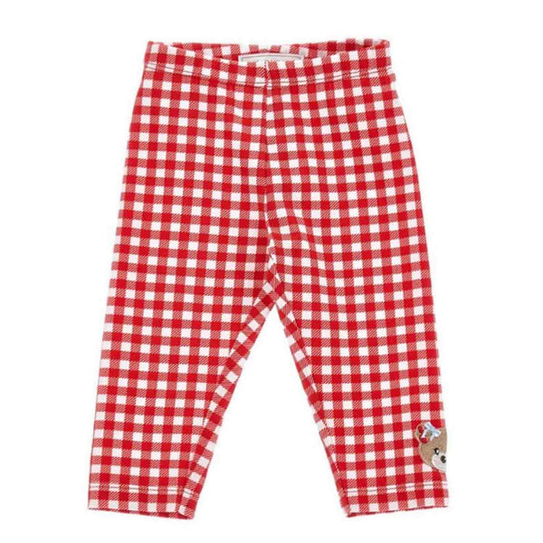 Baby Girls Red Gingham Cotton Leggings