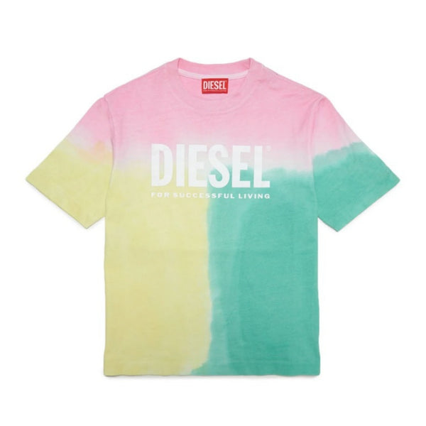 Jersey T-Shirt With Multicolor Allover