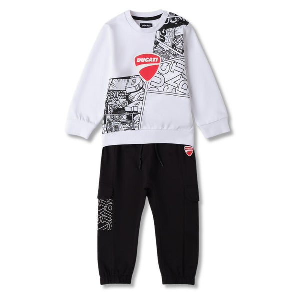Baby Boys Black & White Trouser Set