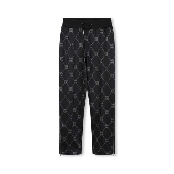Boys Black Logo-Print Trouser