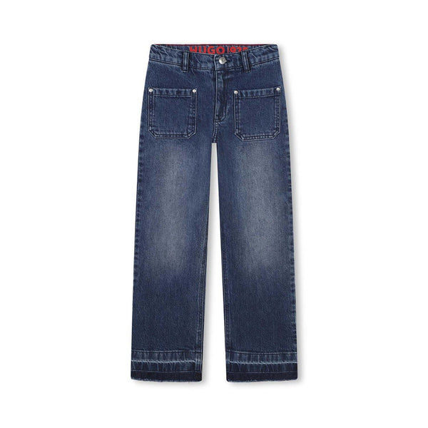 Girls Blue Denim Loose Fit Jeans