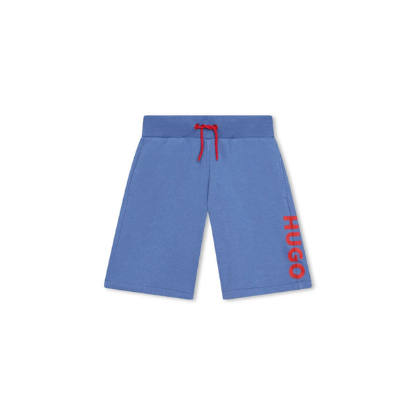 Boys Blue Logo Print Shorts