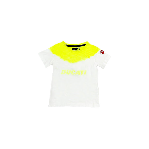 Boys Green & White Cotton Logo T-shirt