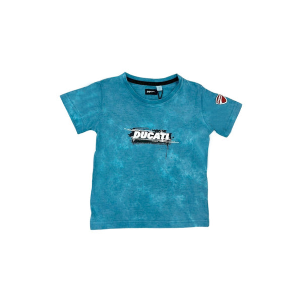Boys Blue Cotton Logo T-Shirt