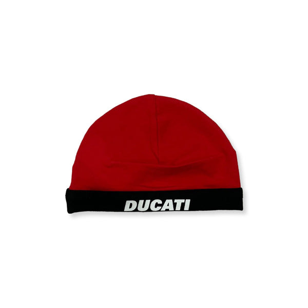 Baby Boys Red Logo Print Hat