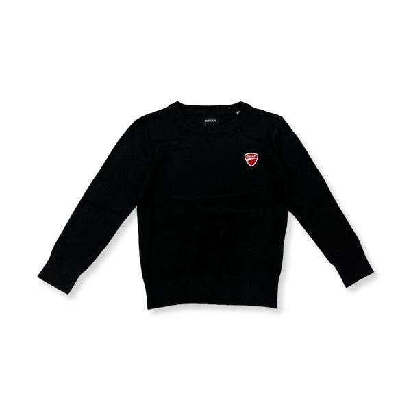 Boys Black Logo-Patch Sweatshirt
