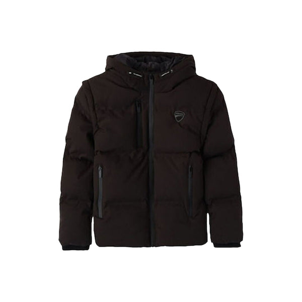 Boys Black Logo-Patch Jacket