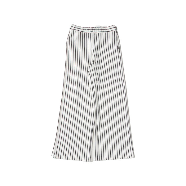 Girls White Logo Print Trouser