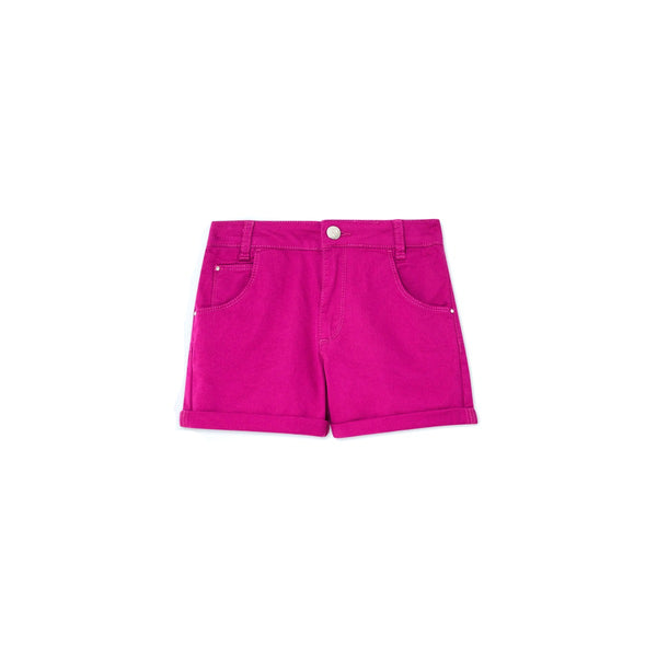 Girls Pink Cotton Shorts