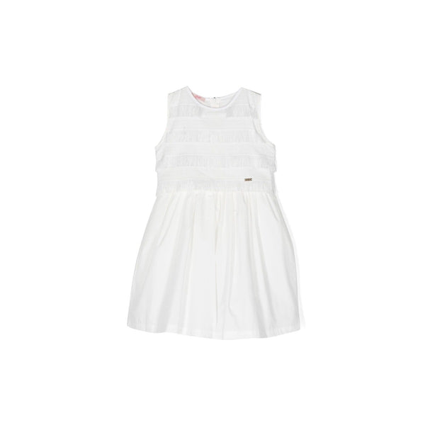 Girls White Sleeveless Dress