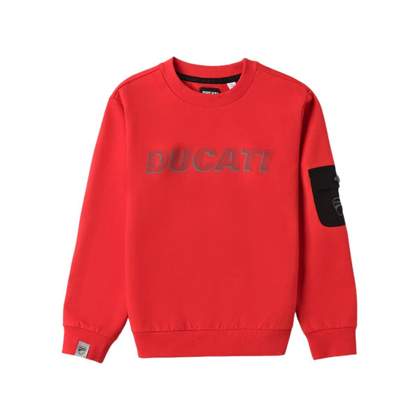 Boys Red Logo-Print Sweatshirt