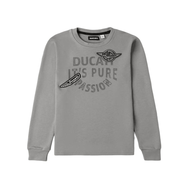 Boys Dark Grey Logo-Patch T-Shirt
