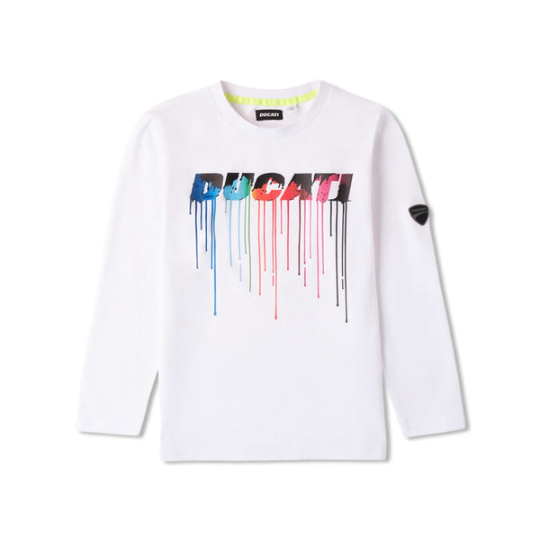 Boys White Logo-Print Cotton T-Shirt