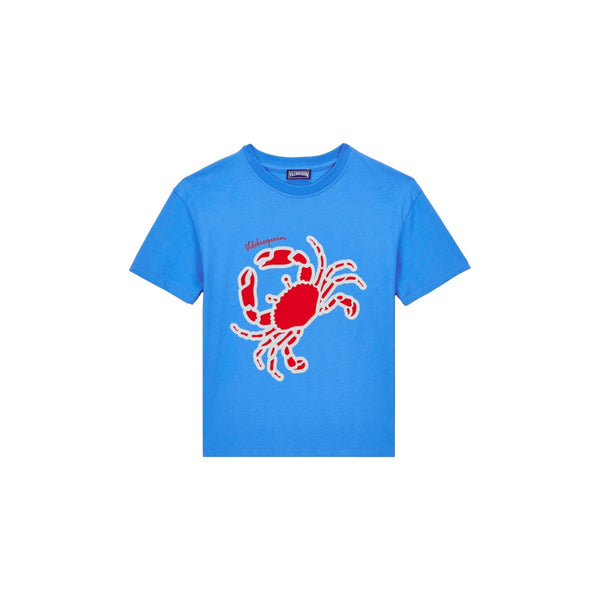 Boys Blue Crabs Print T-Shirt