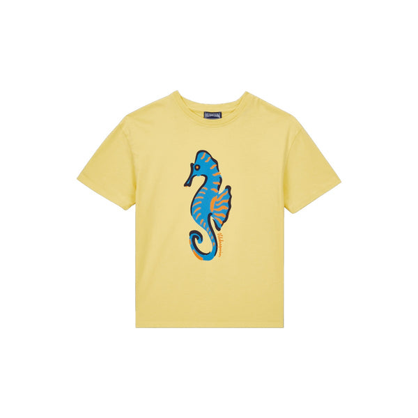 Boys Yellow Seahourse Print T-Shirt
