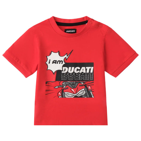 Baby Boys Red Logo-Print T-shirt