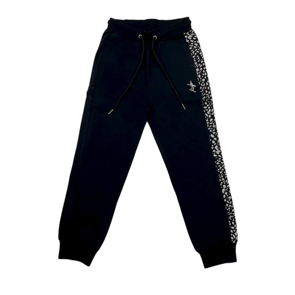 Black Printed Joggers