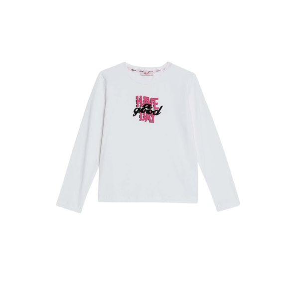 White T-shirt With Lettering