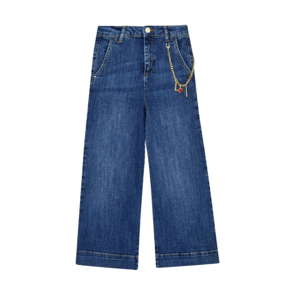 Girls Denim Blue Flared Jeans