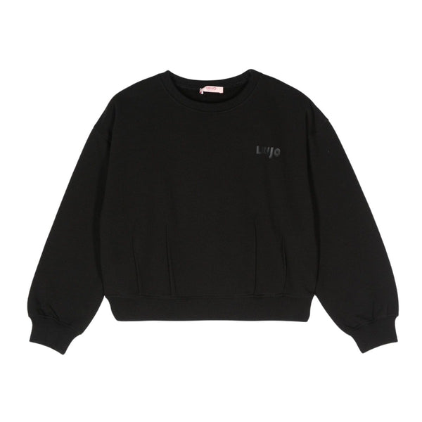 Girls Black Liu Jo Logo-Applique Sweatshirt