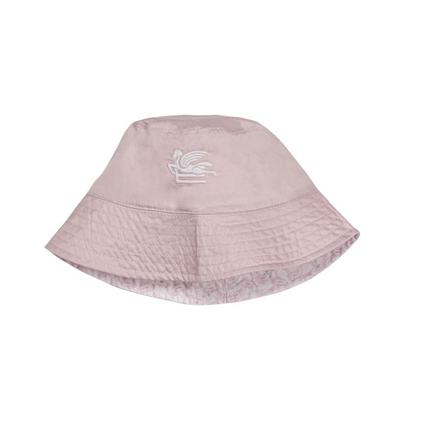 Girls Pink Logo-Print Cotton Bucket Hat