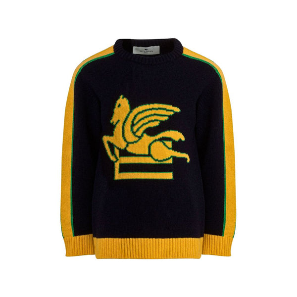 Unisex Black & Yellow Pegaso Sweater