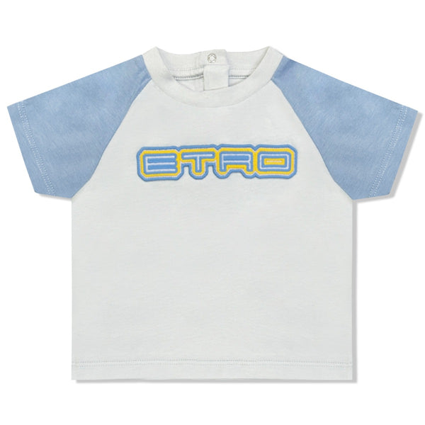 Baby Boys White Logo-Patch Cotton T-Shirt