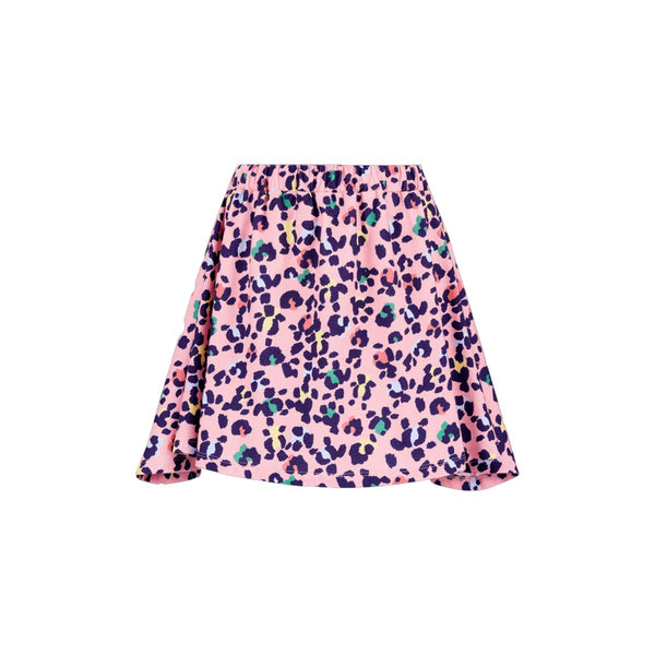 Girls Pink Printed Cotton Skirt