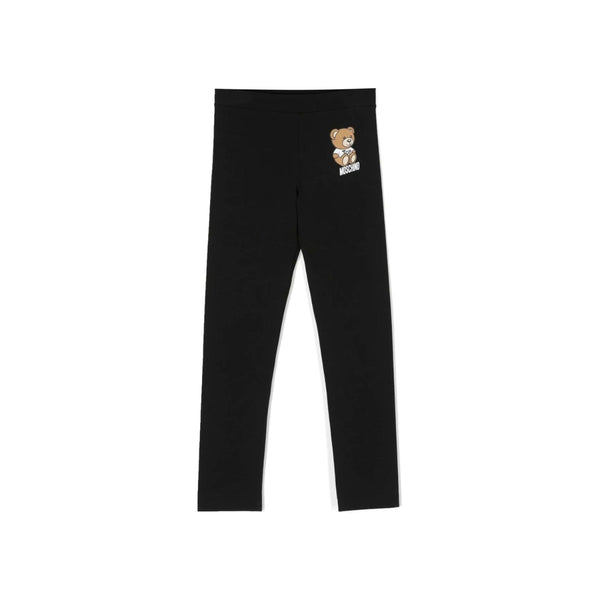 Girls Black Logo Leggings
