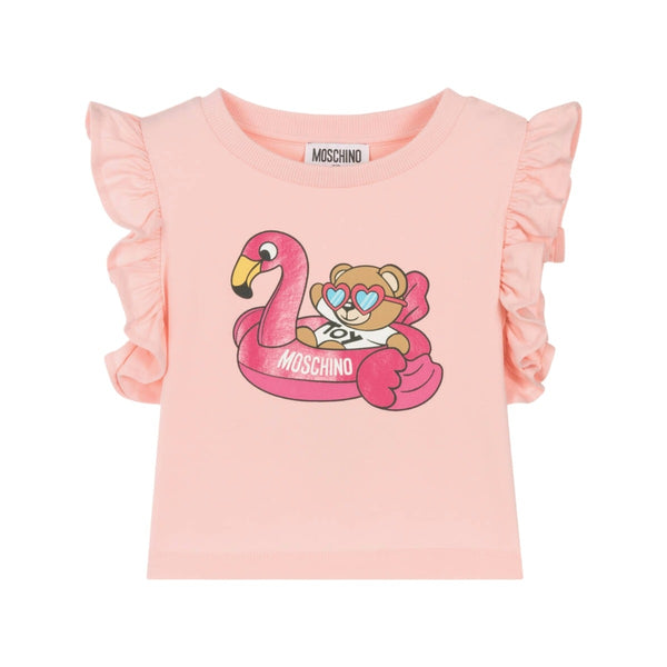 Pink Teddy Bear Logo Top