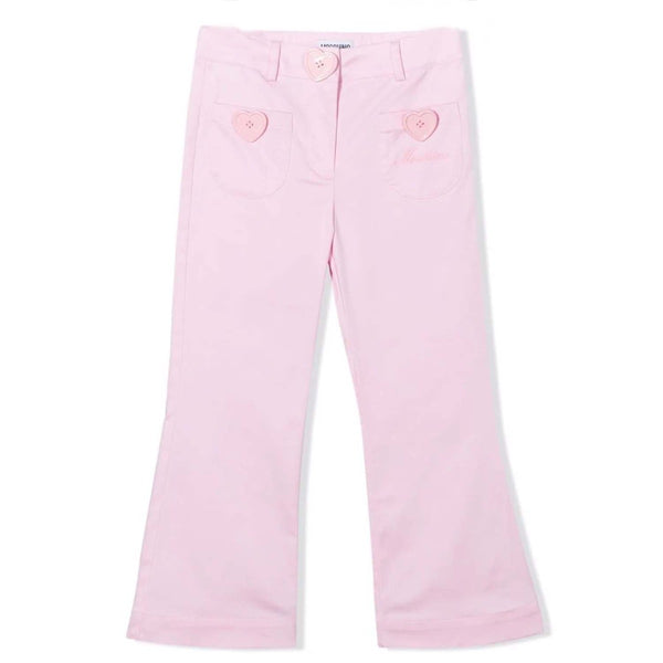 Heart Button Trousers-Pink