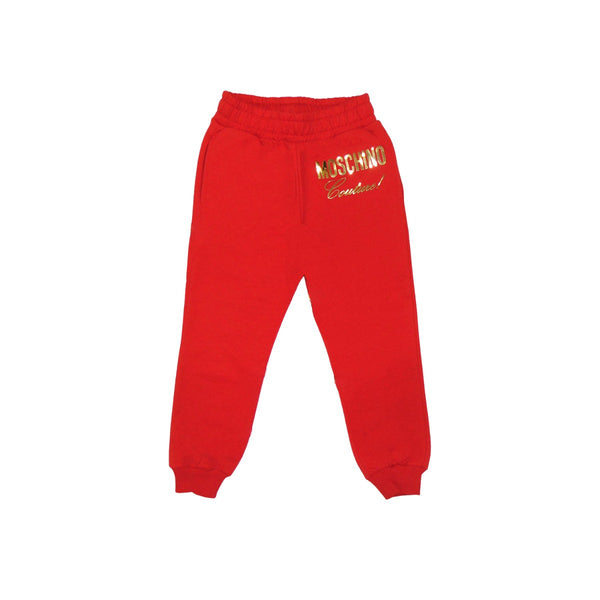 Girl Red Moschino Logo Trouser