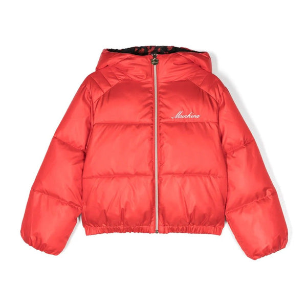 Girls Red Puffer Jacket
