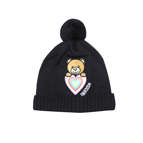 Teddy Bear Heart Wool Blend Hat