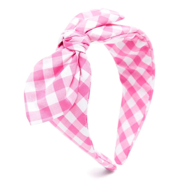 Girls Pink Headband With Bow