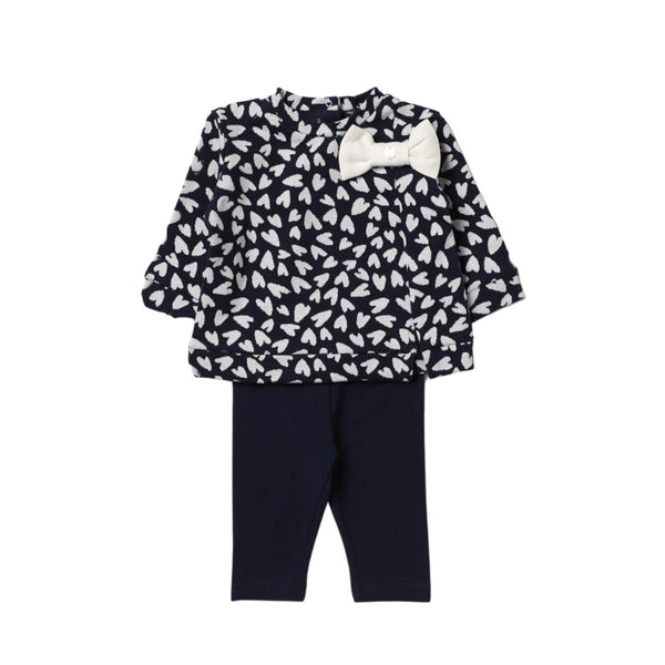 Girls Navy Blue Leggings Set