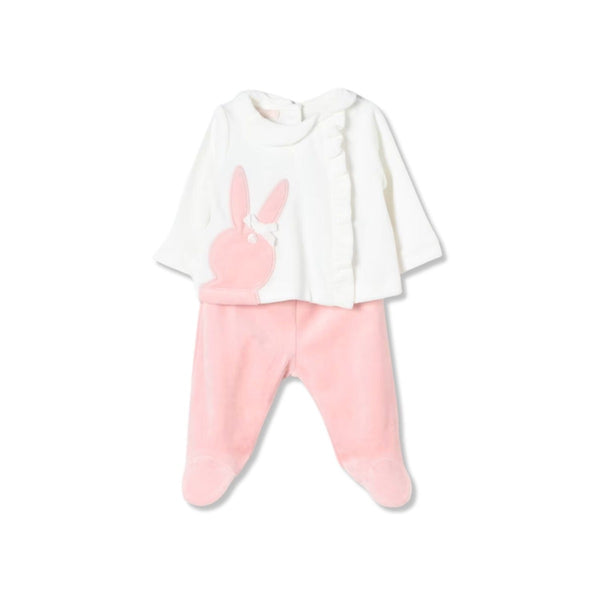 Baby Girls Casual-Chic Bib Collar Pajamas Set