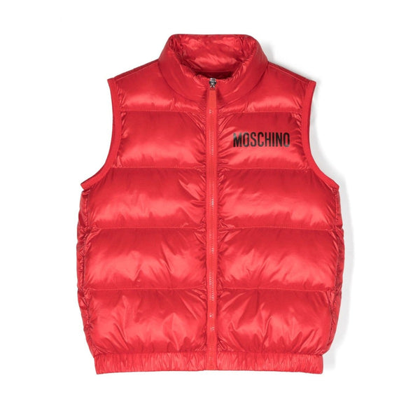 Kids Red Teddy Bear Gilet