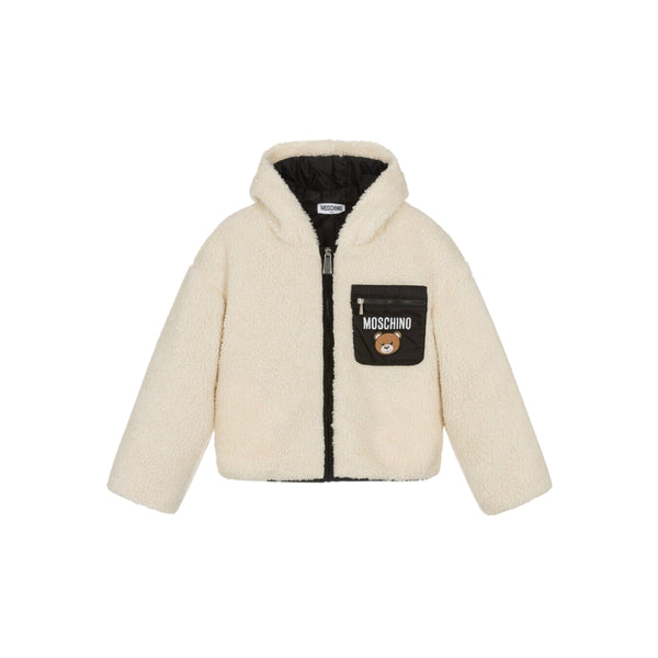 Kids Ivory Sherpa Fleece Jacket