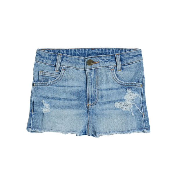 Girls Distressed Detail Denim Shorts