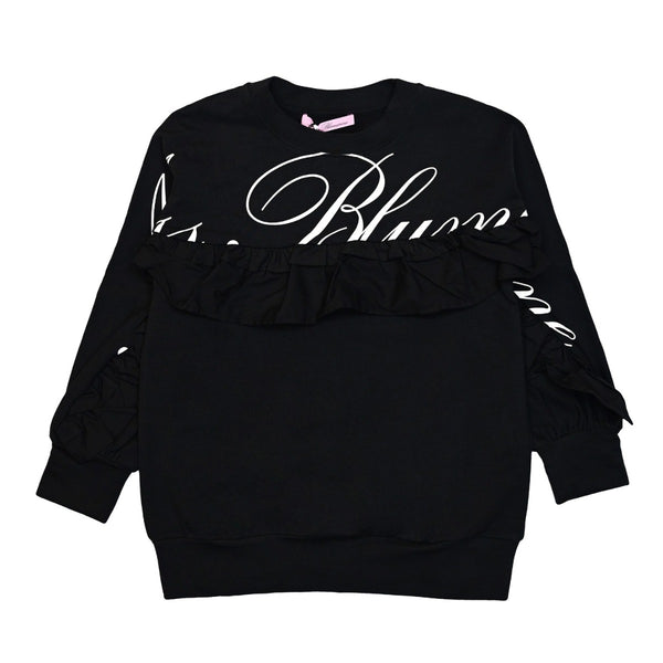 Girls White Logo Print Sweatshirt