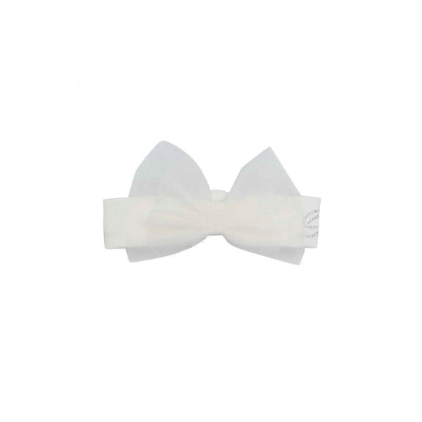 Cloud White Bow Detail Cotton Hairband