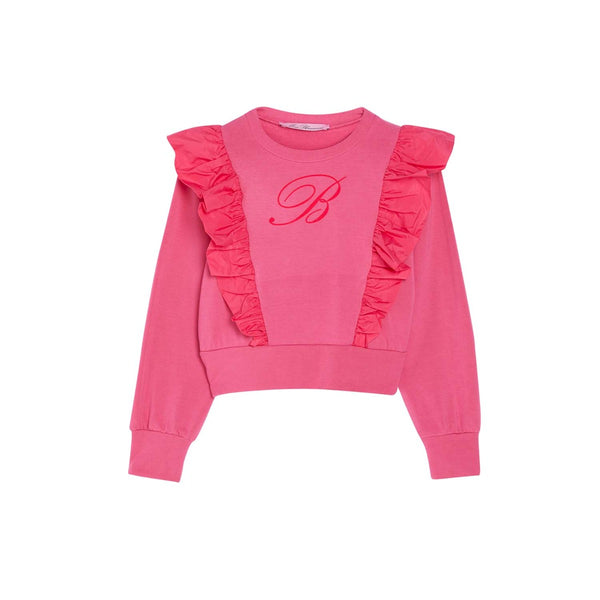 Pink Round Neck Girl Sweatshirt