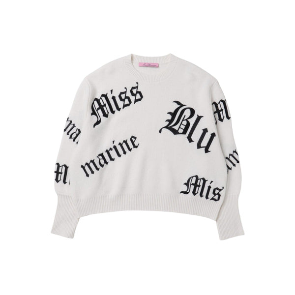 Girls White Logo-Embroidered Sweater