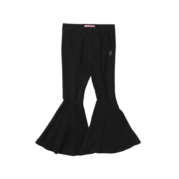 Girls Black Logo-Patch Trouser