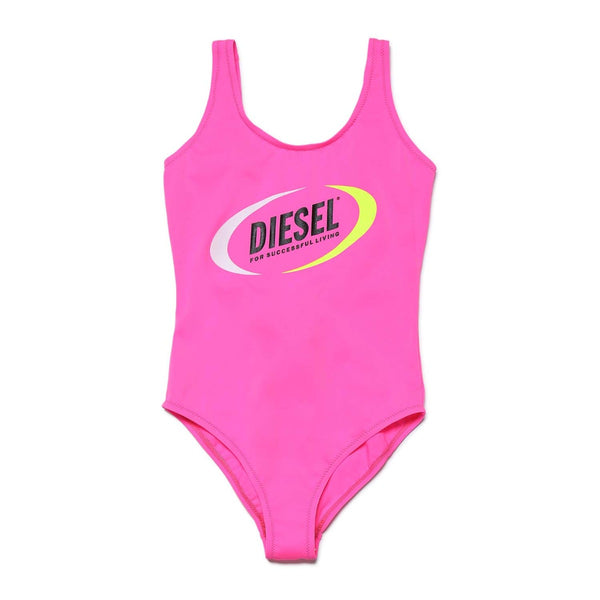 Pink One-Piece Diesel Swimsuit For Girls