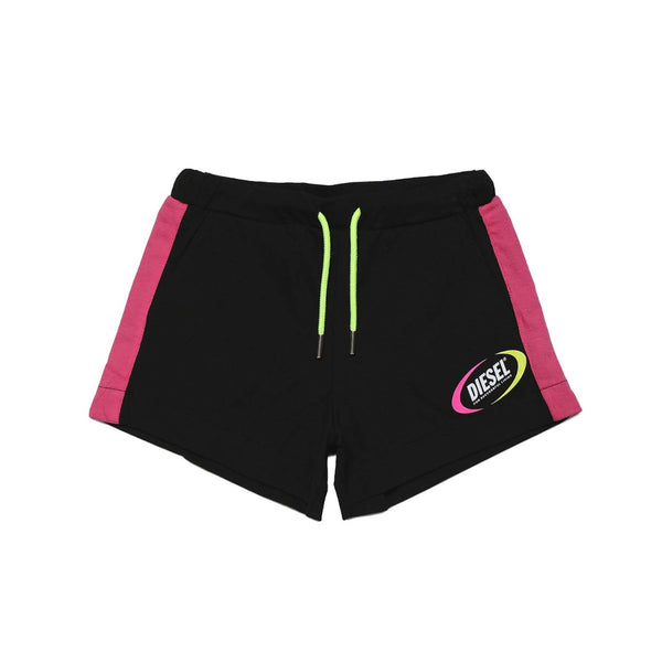 Black Shorts With Pink Stripes
