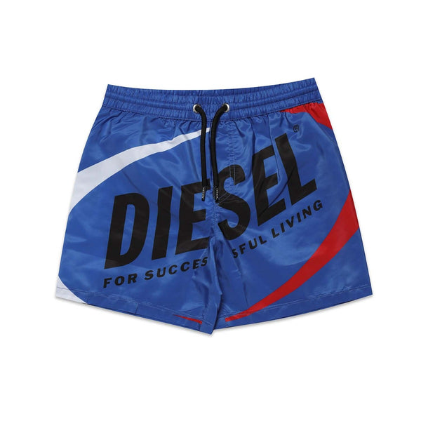 Blue Log Printed Diesel Shorts